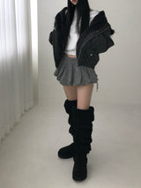 cable wool pumkin shorts(3 color) 