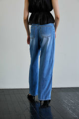 AZURE WIDE DENIM PANTS / BLUE