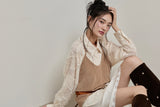 Halter-Tie Suede Apron_Camel