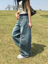 カービークラックカーブドデニムパンツ (1c)