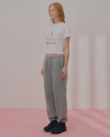 ハートラビットクロップTシャツ-WHITE