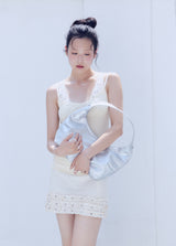 Patch Hobo bag (silver)