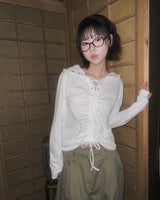 (3color) チェックロールアップワイドピンタックパンツ