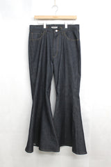 Wide Flare Denim Pants (INDIGO RIGID)