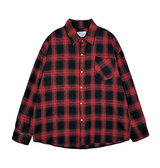 A-ekid overfit check pocket shirt