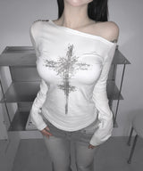 della cross off tee (2colors)