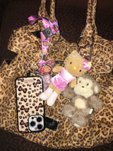 brown leopard glass case