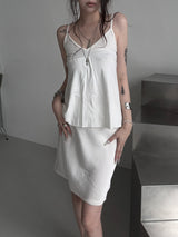 soft v-neck flow cami top (3color)
