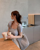 Kito U-neck Short-sleeved Knitwear