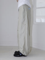 NYLON STUD PINTUCK PANTS (SAND BEIGE)