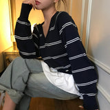 [MADE] Rollipop, striped V-neck knit