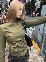 Archive Oblique Cotton Knit Jacket
