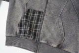 Viona Check Patch Zip Hoodie