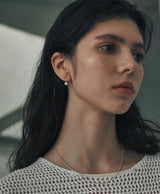 [925 silver] Deux.silver.197 / pendu pearl earring (silver)