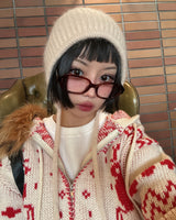 アンゴラニットピアスボネット