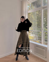 【MADE】 チェックドロングスカート