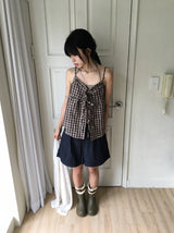 Cozy Nonfade Pintuck Back Banding Short Pants