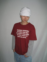 ルック ストライプ レイヤード ロングスリーブ Tシャツ (3 Colors)