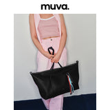 muva.レザー トラベル ハンド＆ショルダーバッグ ラージキャパシティ ジムバッグ