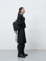 padded mini backpack - black            