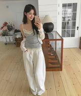 [ silver angel🩶 ] fair wing over cotton wide pt
