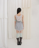  LACE LAYERED OVER KNEESOCKS / GREYMINT