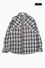 Cutline rough check shirt