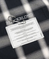 BBDエンシェントロゴピアシングチェックシャツ (Black)
