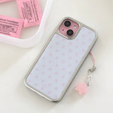 PINK DOT&STAR Silver Epoxy Case
