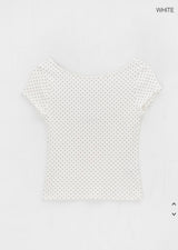 [MADE] Lihi Dot Backless Short Sleeve T-shirt