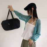 Cornyn Nylon Zipper Big Shoulder Bag