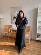 Philp Peach Fuzz Frill Long Skirt