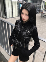 フェザーライト ナイロン レイヤード ニット ジャケット
