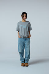 EEERRR Distorted ロゴオーバークロップフィットTシャツ (メランジ)