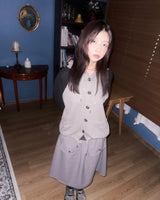 (2color) Waffle Raglan Hood Cardigan