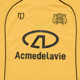 25SS COLORING PIPING FOOTBALL JERSEY SHORT SLEEVE T-SHIRT YELLOW