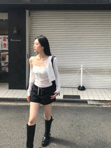 ココ リボン ダイヤモンド キルティッド カーディガン キャミ セット