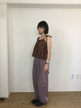 Plaid Balloon Blouse (2color)