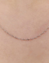 26SS★ Precise Silver (C) Double Rope Chain Necklace
