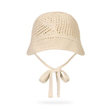 New Wave Varzar Punching Knit Bonnet Hat Natural