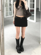 Vine Low-rise Mini Skirt (4 colors)