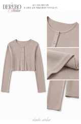 レナ ストラップ トレーニング スリーピースセットアップ (set-up + cardigan + sleeveless pants)