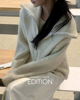 Nell Cara Two Way Zip-Up Knitwear