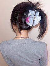 Angel cat hairpin