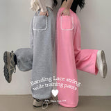 Rouge lace wide training pants