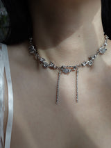 [s.steel] crystal drop chocker | 크리스탈 드롭 초커 목걸이