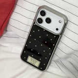 [Epoxy] mini stitch(black) silver bumper case
