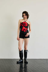  FLUTTER HALTERNECK / RED