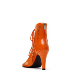 シースルーパテントコンビネーションオープントゥヒール(Orange)
