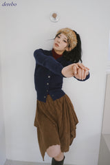 Real Button Embroidered Knit Cardigan